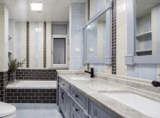 經(jīng)典舒爽美式風(fēng)格120平米三居室衛(wèi)生間浴室柜裝修效果圖