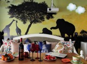 精美創(chuàng)意地中海風格70平米公寓客廳背景墻裝修效果圖