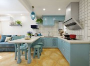 夢中的地中海風(fēng)格50平米一居室廚房裝修效果圖