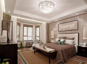 唯美奢華中式風格140平米四居室臥室吊頂裝修效果圖