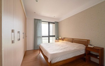 鮮亮色彩北歐風(fēng)格100平米二居室臥室吊頂裝修效果圖