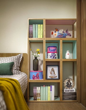 藍(lán)色獨特歐式風(fēng)格100平米二居室兒童房背景墻裝修效果圖