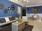 現(xiàn)代個性歐式風(fēng)格100平米二居室客廳背景墻裝修效果圖