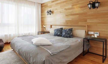 現(xiàn)代個性歐式風(fēng)格100平米二居室臥室窗簾裝修效果圖