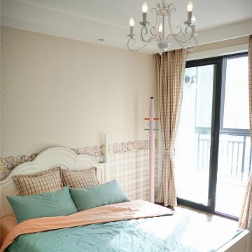 唯美時尚歐式風格80平米二居室兒童房背景墻裝修效果圖