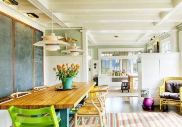 溫暖明亮歐式風(fēng)格120平米三居室餐廳吊頂裝修效果圖