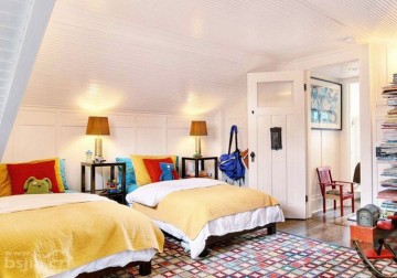 溫暖明亮歐式風(fēng)格120平米三居室兒童房背景墻裝修效果圖