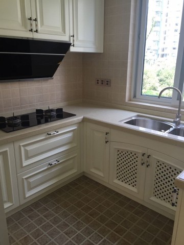 歐式精致靈動120平米三居室廚房櫥柜裝修效果圖