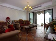 精致典型歐式風格110平米三居室客廳背景墻裝修效果圖