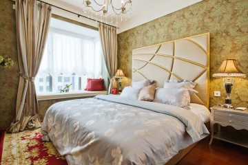 浪漫奢華歐式風(fēng)格110平米三居室臥室吊頂裝修效果圖