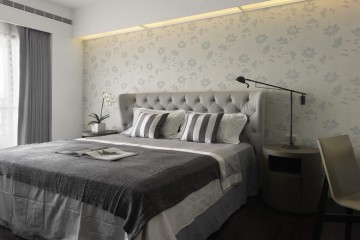 清新簡約北歐風(fēng)格120平米三居室臥室裝修效果圖