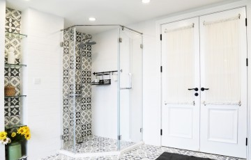 純凈森系北歐風(fēng)格130平米三居室衛(wèi)生間浴室柜裝修效果圖