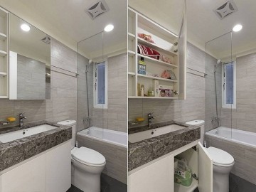 古典設(shè)計(jì)歐式風(fēng)格110平米三居室衛(wèi)生間浴室柜裝修效果圖