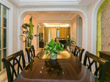 古典設(shè)計(jì)歐式風(fēng)格110平米三居室餐廳裝修效果圖