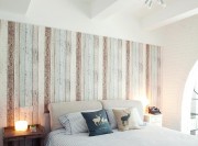 清新休閑北歐風(fēng)90平米復(fù)式臥室背景墻裝修效果圖