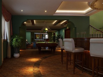 歐式大氣華麗300平米別墅活動室裝修效果圖