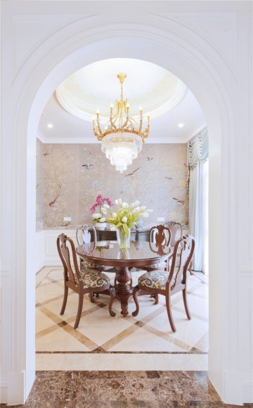 頂級奢華歐式風(fēng)格280平米別墅餐廳吊頂裝修效果圖