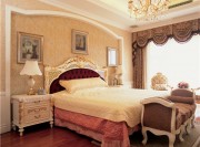 歐式冷暖調(diào)和200平米別墅臥室背景墻裝修效果圖