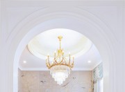 奢華精致歐式風格200平米別墅餐廳吊頂裝修效果圖