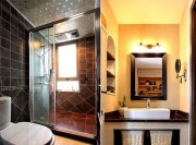 質(zhì)樸混搭中式風(fēng)格90平米二居室衛(wèi)生間浴室柜裝修效果圖