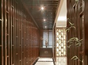 文藝古典中式風(fēng)格110平米三居室玄關(guān)過道裝修效果圖