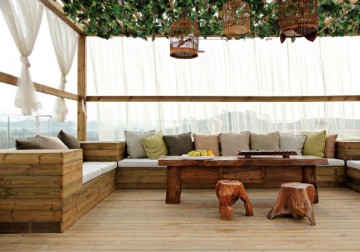 古典大氣中式風(fēng)格280平米別墅陽(yáng)光房裝修效果圖