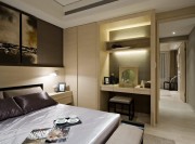 現代輕奢中式風格280平米別墅臥室背景墻裝修效果圖