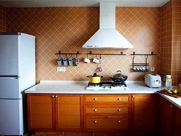 經(jīng)典華美中式風(fēng)格200平米別墅廚房櫥柜裝修效果圖