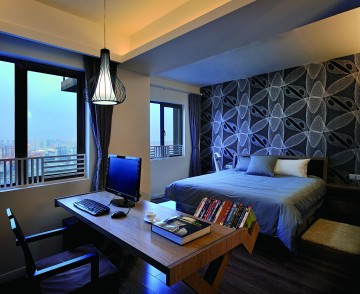 酷炫新中式風(fēng)格260平米別墅臥室吊頂裝修效果圖