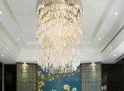 優(yōu)雅大氣中式風(fēng)格300平米別墅客廳吊頂裝修效果圖