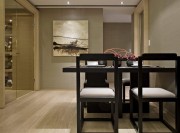 現代輕奢中式風格280平米別墅餐廳背景墻裝修效果圖