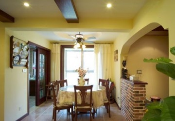 溫馨法式田園風格60平米一居室餐廳吊頂裝修效果圖