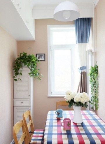 清新舒爽田園風(fēng)格60平米小戶型書房吊頂裝修效果圖