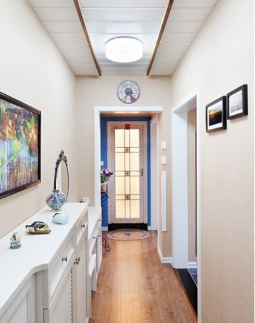 清新舒爽田園風(fēng)格60平米小戶型玄關(guān)過道裝修效果圖