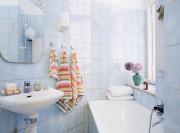 清新休閑田園風格80平米二居室衛(wèi)生間浴室柜裝修效果圖