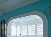 現(xiàn)代水色田園風(fēng)格90平米二居室書(shū)房背景墻裝修效果圖