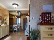 溫馨舒適田園風格80平米二居室玄關過道裝修效果圖