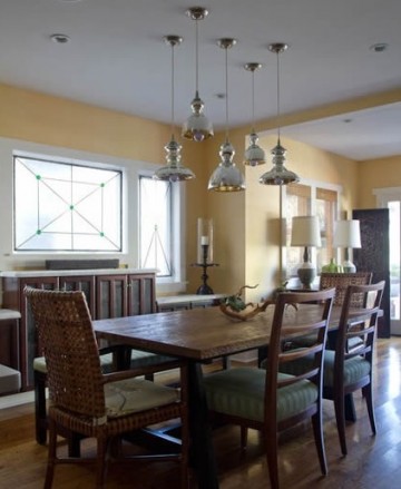 溫暖清新田園風(fēng)格90平米二居室餐廳吊頂裝修效果圖