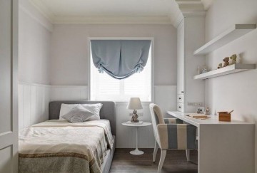 自然清新田園風(fēng)格100平米復(fù)式臥室背景墻裝修效果圖