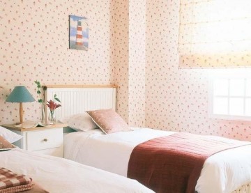 田園溫馨鄉(xiāng)村85平米二居室兒童房背景墻裝修效果圖