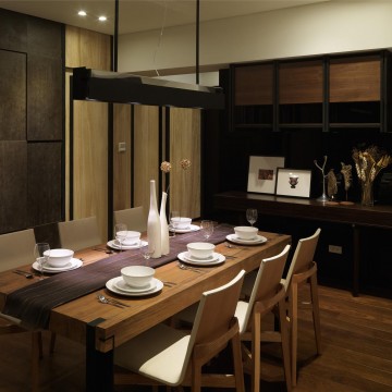 簡致溫馨現(xiàn)代簡約風(fēng)格90平米二居室餐廳吊頂裝修效果圖