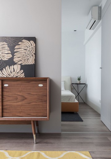 潔白唯美簡約風(fēng)格50平米小戶型臥室背景墻裝修效果圖