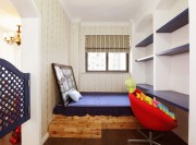 精致唯美地中海風格100平米二居室兒童房背景墻裝修效果圖