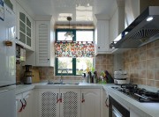 迷人清新地中海風格85平米二居室廚房櫥柜裝修效果圖