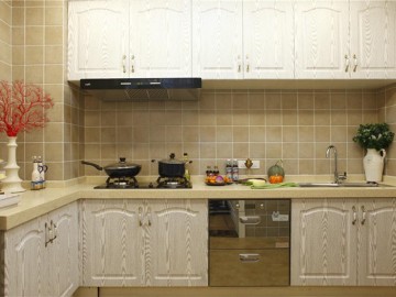 熱情洋溢地中海風格90平米二居室廚房櫥柜裝修效果圖