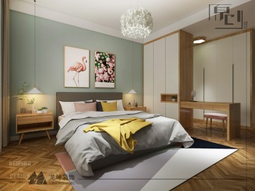 現(xiàn)代簡約風(fēng)120平二居室裝修效果圖