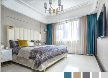 現代輕奢風格三居室裝修效果圖