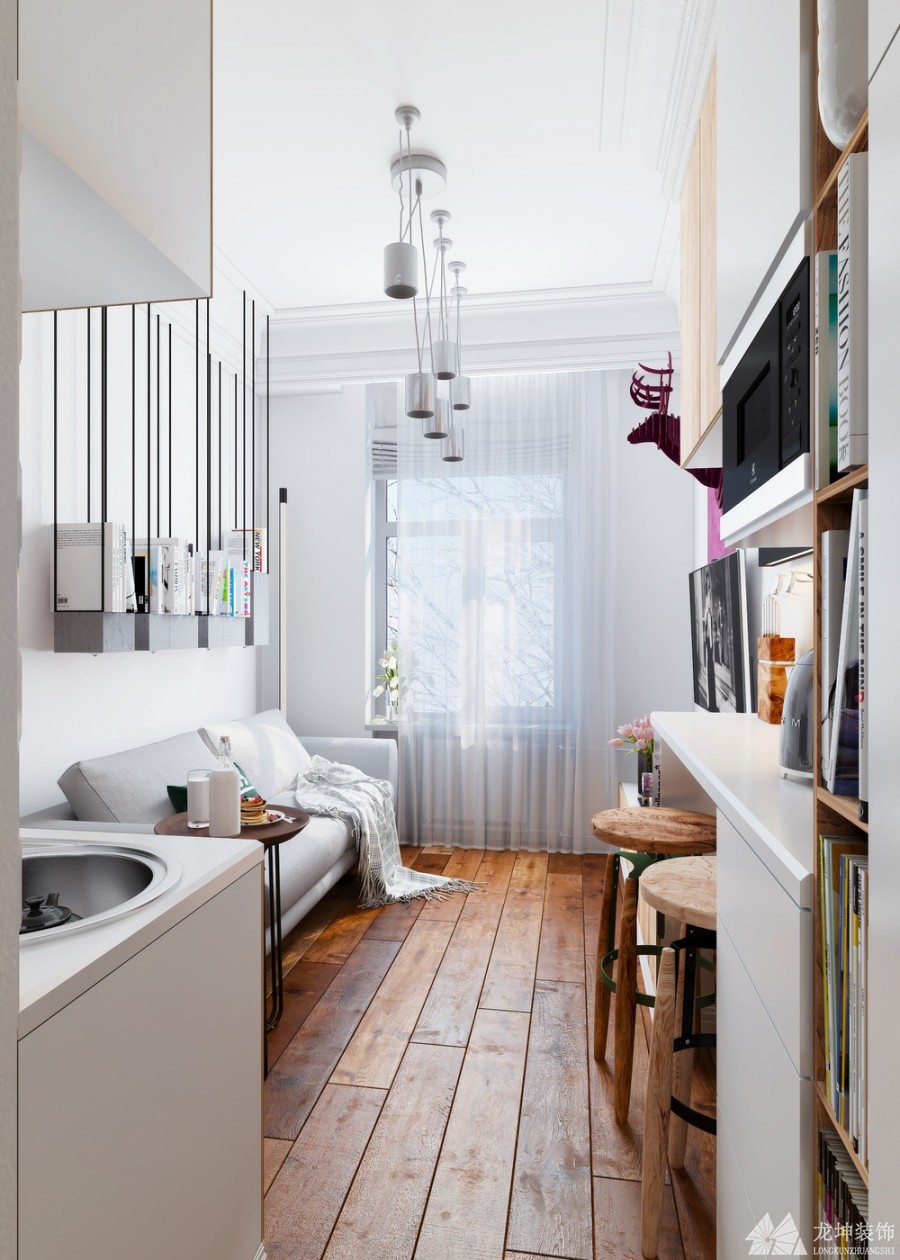 現(xiàn)代風格40平公寓裝修效果圖