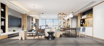 現(xiàn)代風(fēng)格120平三居室裝修效果圖