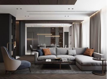 153㎡高級(jí)灰胡桃木，質(zhì)樸優(yōu)雅的氣質(zhì)。